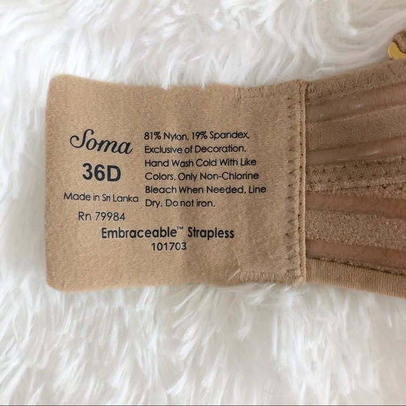Soma Embraceable Strapless Nude Bra - Picture 3 of 4